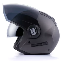 Casco Jet Blauer REAL MONOCHROME Titanio Opaco -Accessori Moto 12cbkhu01036 h00026 h80 side rid