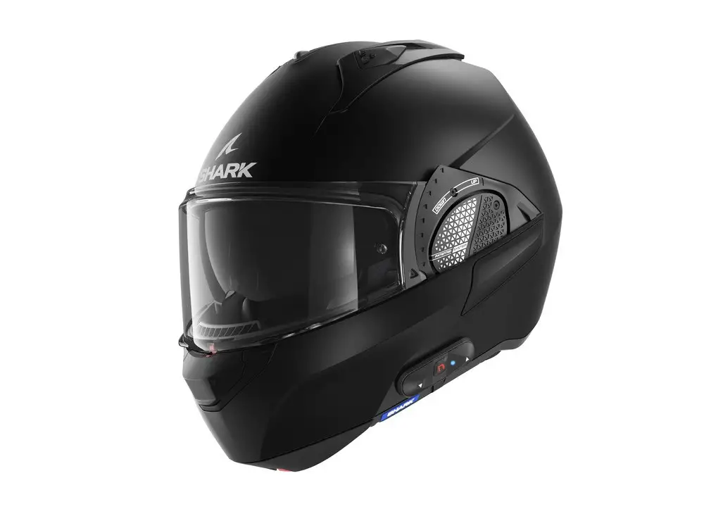Casco Modulare Shark PACK EVO-GT N-COM B802 BLANK Mat Nero Opaco 1 Casco Modulare Shark PACK EVO-GT N-COM B802 BLANK Mat Nero Opaco