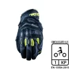 Guanti Moto Pelle Five X-Rider WP Nero Giallo Fluo