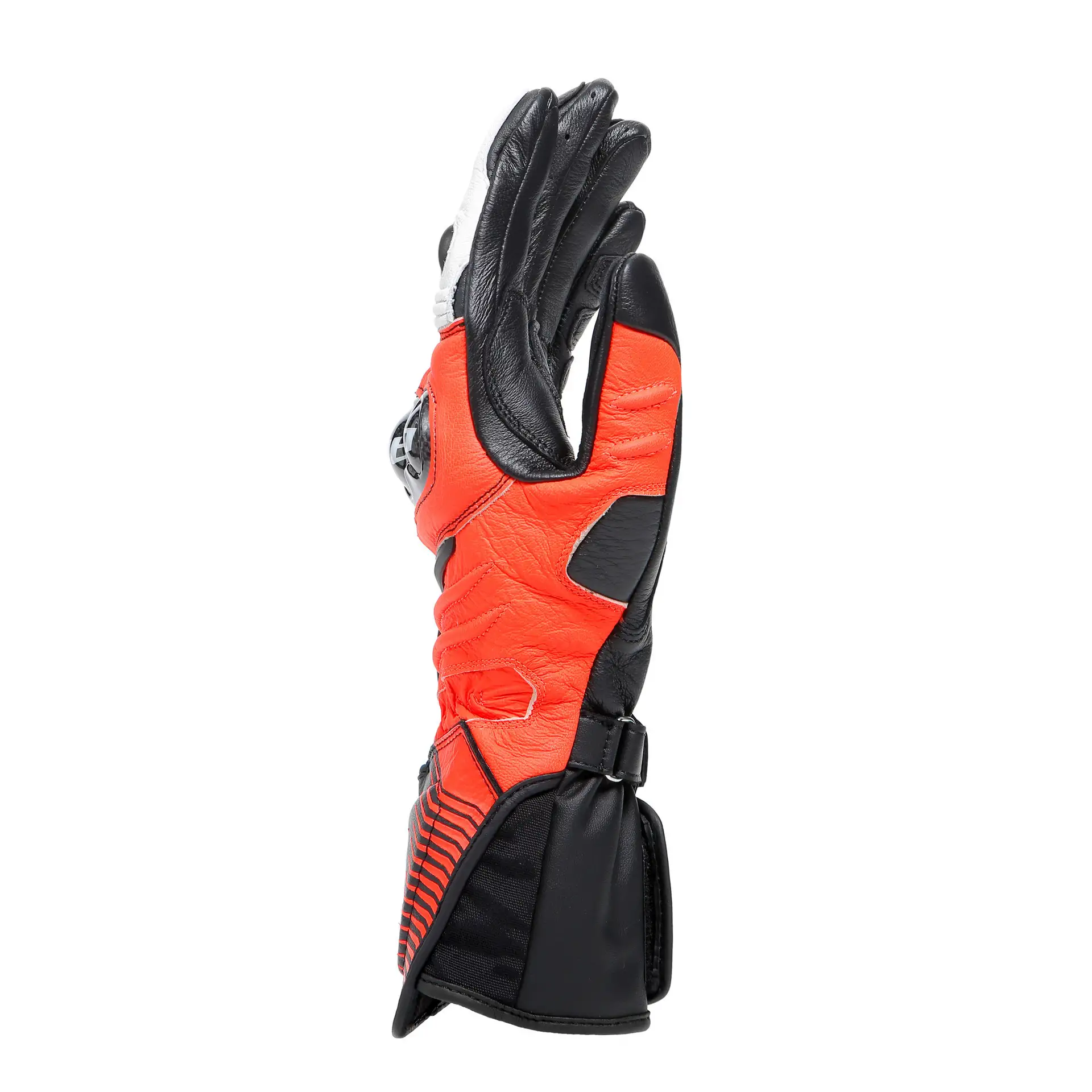 Guanti Moto Pelle Dainese CARBON 4 Lungo Nero Rosso Fluo Bianco 3 Guanti Moto Pelle Dainese CARBON 4 Lungo Nero Rosso Fluo Bianco - immagine 3