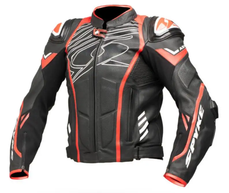 Giacca Moto Pelle Spyke ARAGON EVO Nero Rosso Fluo 1 Giacca Moto Pelle Spyke ARAGON EVO Nero Rosso Fluo