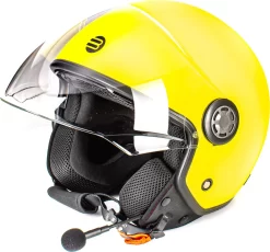 Kit Coppia Rapid Connect Giallo Fluo Opaco - 2 Caschi Jet Befast Con Interfono Integrato -Accessori Moto befast 0001213253 4 59 4 18 1