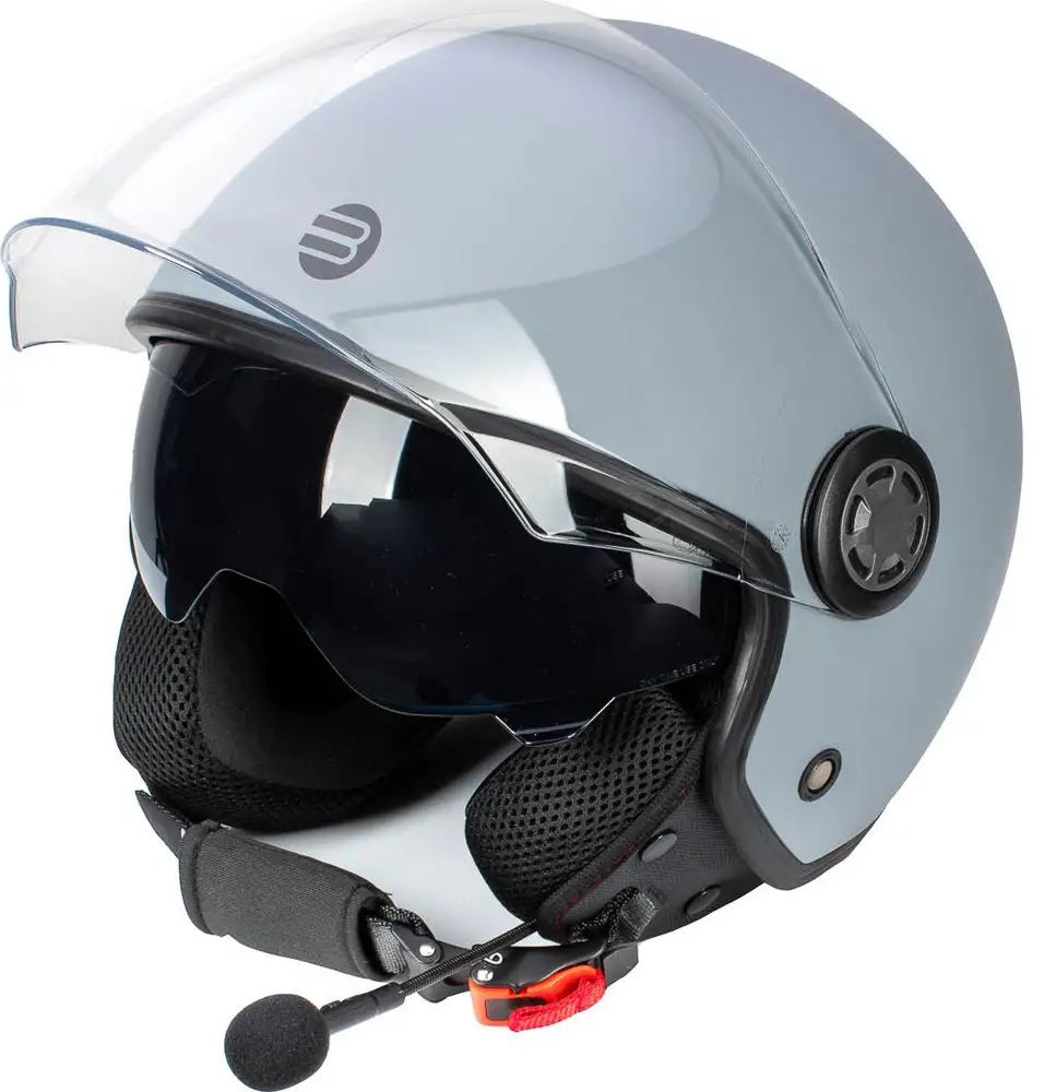 Kit Coppia Rapid Connect Grigio Opaco - 2 Caschi Jet Befast Con Interfono Integrato 5 Kit Coppia Rapid Connect Grigio Opaco - 2 Caschi Jet Befast Con Interfono Integrato - immagine 5