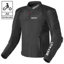 Giacca Moto Pelle Racing Befast INTERLAGOS CE Nero