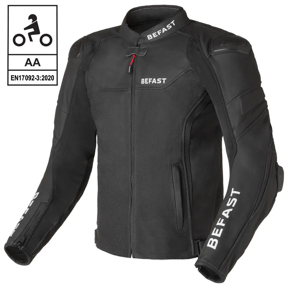 Giacca Moto Pelle Racing Befast INTERLAGOS CE Nero 1 Giacca Moto Pelle Racing Befast INTERLAGOS CE Nero