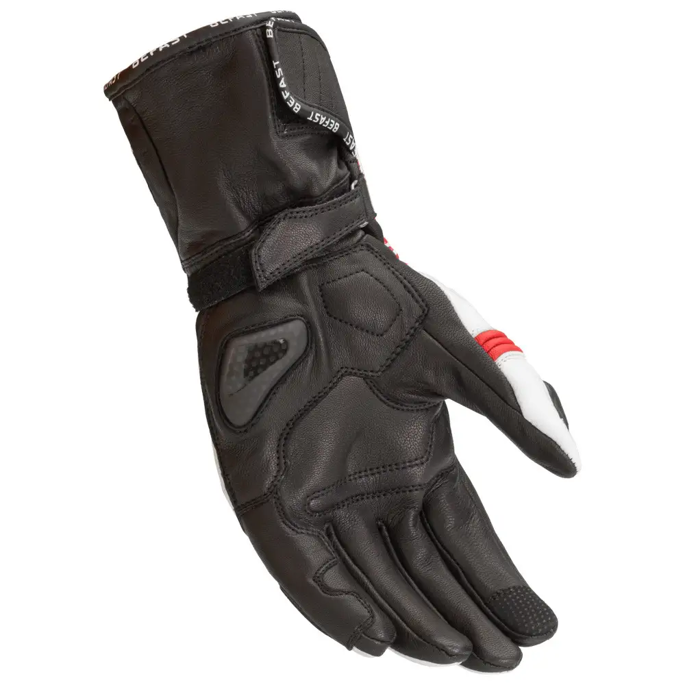 Guanti Moto Pelle Racing Befast SENTUL CE Nero Bianco Rosso 2 Guanti Moto Pelle Racing Befast SENTUL CE Nero Bianco Rosso - immagine 2