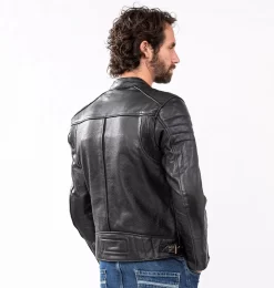 Giacca Moto Pelle Estiva Carburo SOLARIS CE Certificata Nero -Accessori Moto busto shooting carburo solaris nero