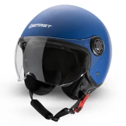 Kit Coppia Rapid II Blu Opaco - 2 Caschi Jet Befast Doppia Visiera -Accessori Moto casco jack befast blu diagonale 2