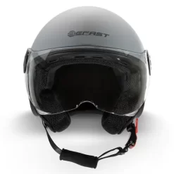 Kit Coppia Rapid III Grigio Opaco - 2 Caschi Jet Befast Doppia Visiera -Accessori Moto casco jack befast grigio fronte 3 1