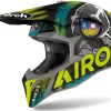 Casco Cross Airoh Wraap Alien Giallo Opaco
