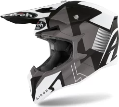 Casco Cross Airoh Wraap Raze Nero Opaco
