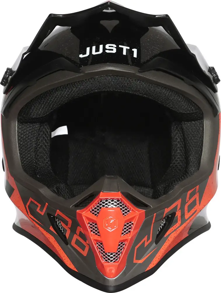 Casco Cross JUST1 J38 KORNER Arancio Nero 2 Casco Cross JUST1 J38 KORNER Arancio Nero - immagine 2