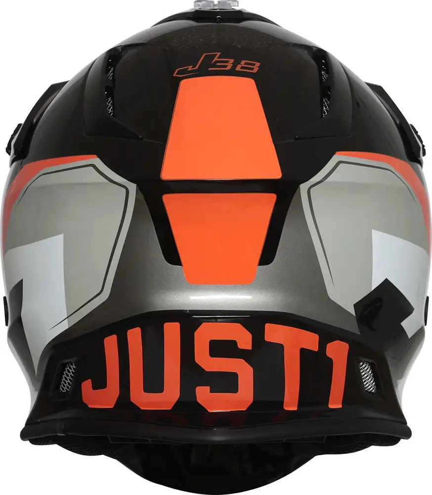 Casco Cross JUST1 J38 KORNER Arancio Nero 4 Casco Cross JUST1 J38 KORNER Arancio Nero - immagine 4