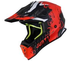 Casco Cross Just1 J38 Mask Arancione Titanio Nero