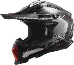 Casco Cross LS2 MX700 SUBVERTER ARCHED Argento Titanio ECE 22-06