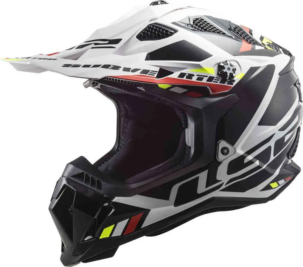 Casco Cross LS2 MX700 SUBVERTER STOMP Bianco Nero ECE 22-06 1 Casco Cross LS2 MX700 SUBVERTER STOMP Bianco Nero ECE 22-06