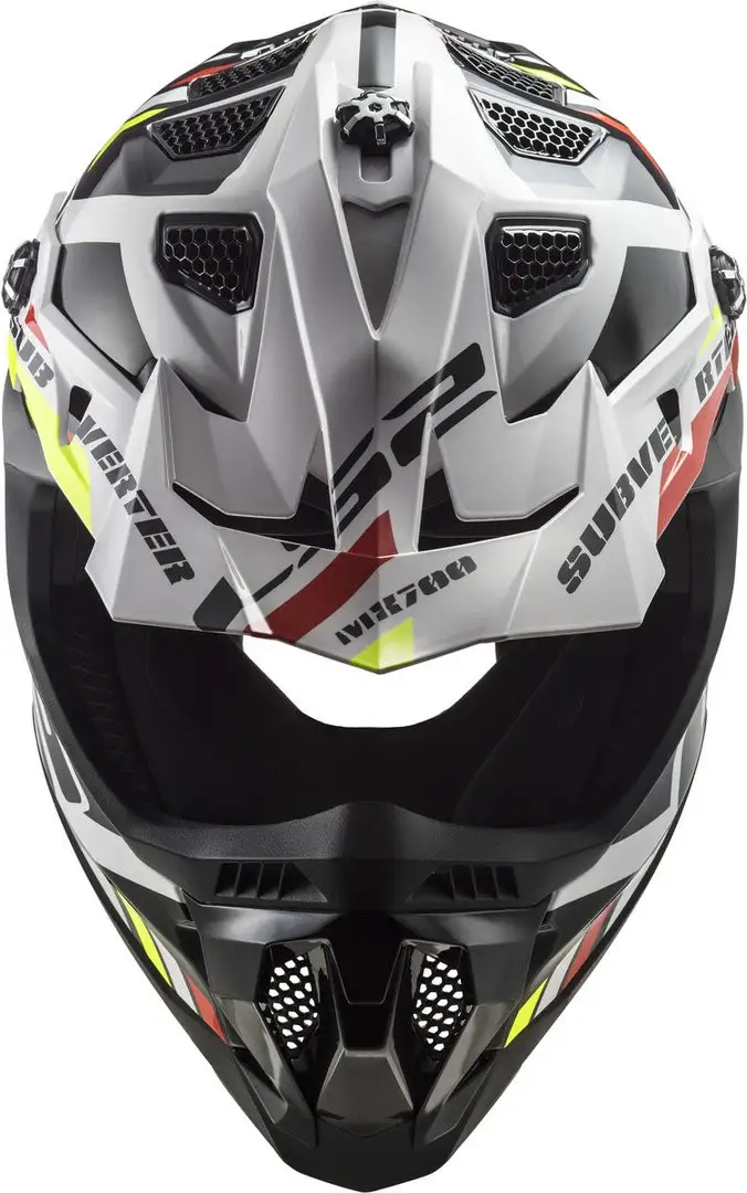 Casco Cross LS2 MX700 SUBVERTER STOMP Bianco Nero ECE 22-06 2 Casco Cross LS2 MX700 SUBVERTER STOMP Bianco Nero ECE 22-06 - immagine 2