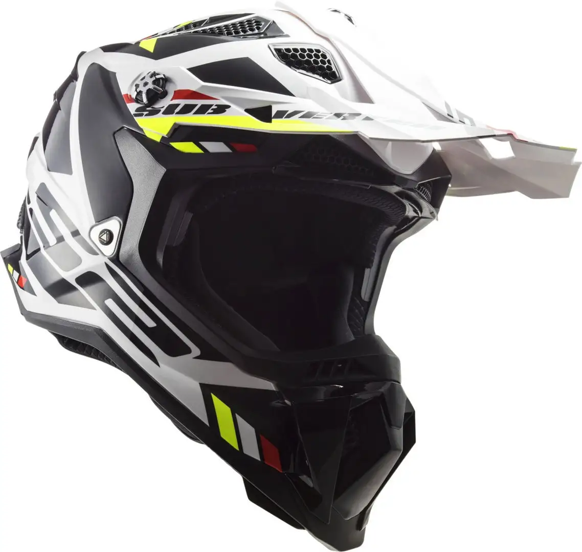 Casco Cross LS2 MX700 SUBVERTER STOMP Bianco Nero ECE 22-06 4 Casco Cross LS2 MX700 SUBVERTER STOMP Bianco Nero ECE 22-06 - immagine 4