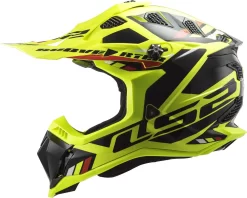 Casco Cross LS2 MX700 SUBVERTER STOMP Giallo Nero ECE 22-06 -Accessori Moto casco cross ls2 mx700 subverter stomp giallo nero ece 22 063