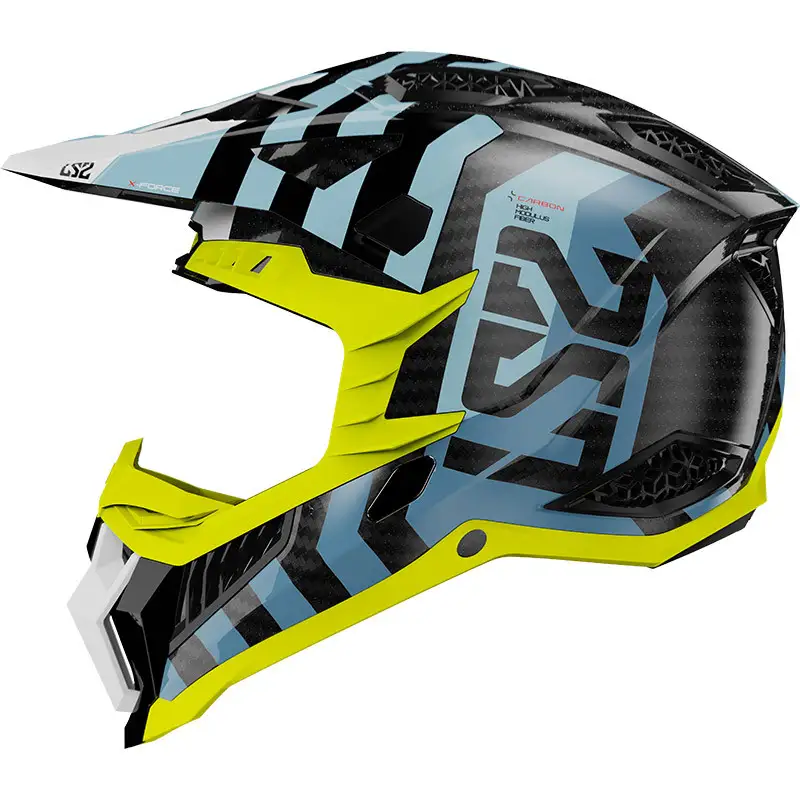 Casco Cross LS2 MX703 C X-FORCE BARRIER In Carbonio Sky Blu ECE 22-06 - immagine 2