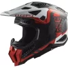 Casco Cross LS2 MX703 C X-FORCE VICTORY In Carbonio Rosso Bianco ECE 22-06