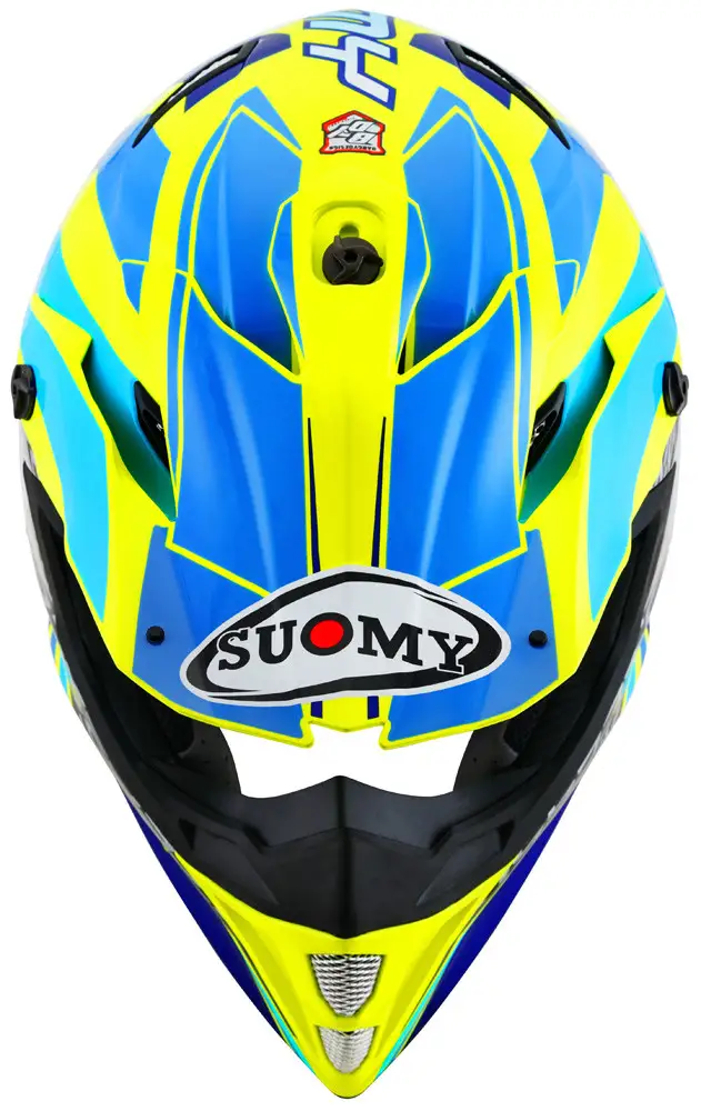 Casco Cross Suomy MX SPEED PRO FORWARD Blu Giallo 2 Casco Cross Suomy MX SPEED PRO FORWARD Blu Giallo - immagine 2