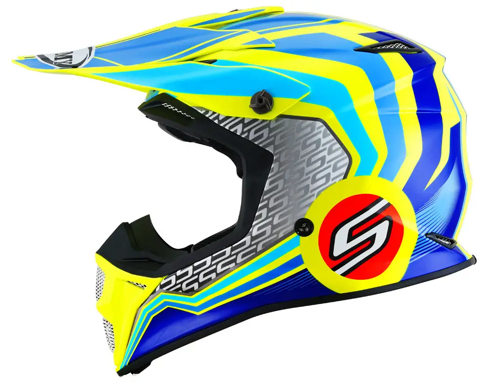 Casco Cross Suomy MX SPEED PRO FORWARD Blu Giallo 3 Casco Cross Suomy MX SPEED PRO FORWARD Blu Giallo - immagine 3