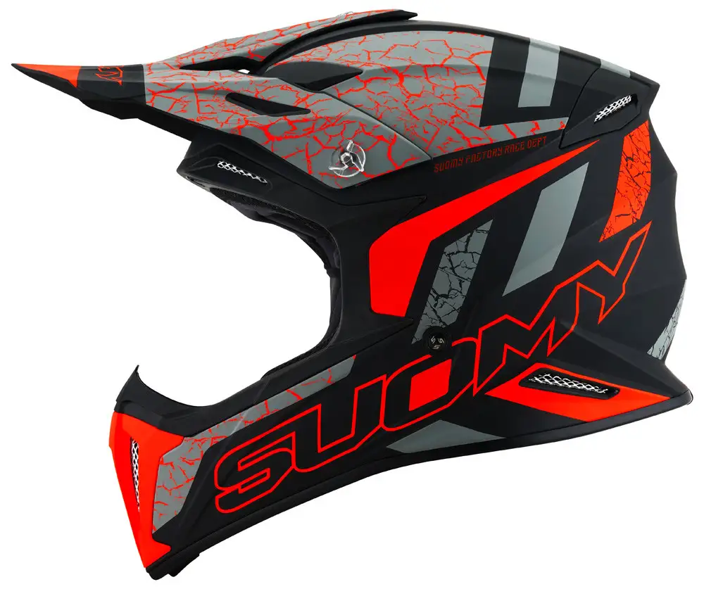 Casco Cross Suomy X-WING REEL Arancione Opaco Fluo 3 Casco Cross Suomy X-WING REEL Arancione Opaco Fluo - immagine 3