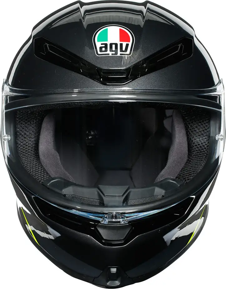 Casco Integrale AGV K6 MPLK MULTI MINIMAL GUNMET Nero Giallo Fluo - immagine 2