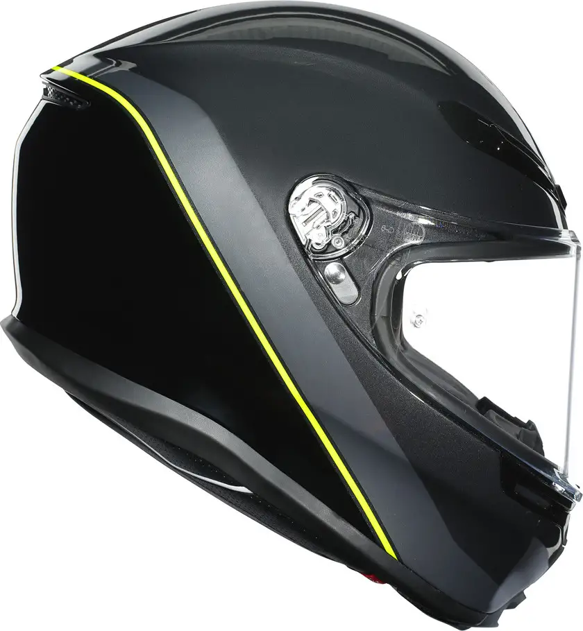 Casco Integrale AGV K6 MPLK MULTI MINIMAL GUNMET Nero Giallo Fluo - immagine 5
