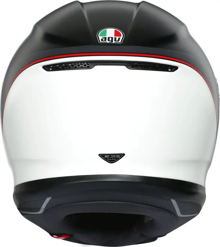 Casco Integrale AGV K6 MPLK MULTI MINIMAL PURE Nero Opaco Bianco Rosso 4 Casco Integrale AGV K6 MPLK MULTI MINIMAL PURE Nero Opaco Bianco Rosso - immagine 4
