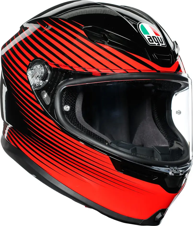 Casco Integrale AGV K6 MPLK MULTI RUSH Nero Rosso 1 Casco Integrale AGV K6 MPLK MULTI RUSH Nero Rosso