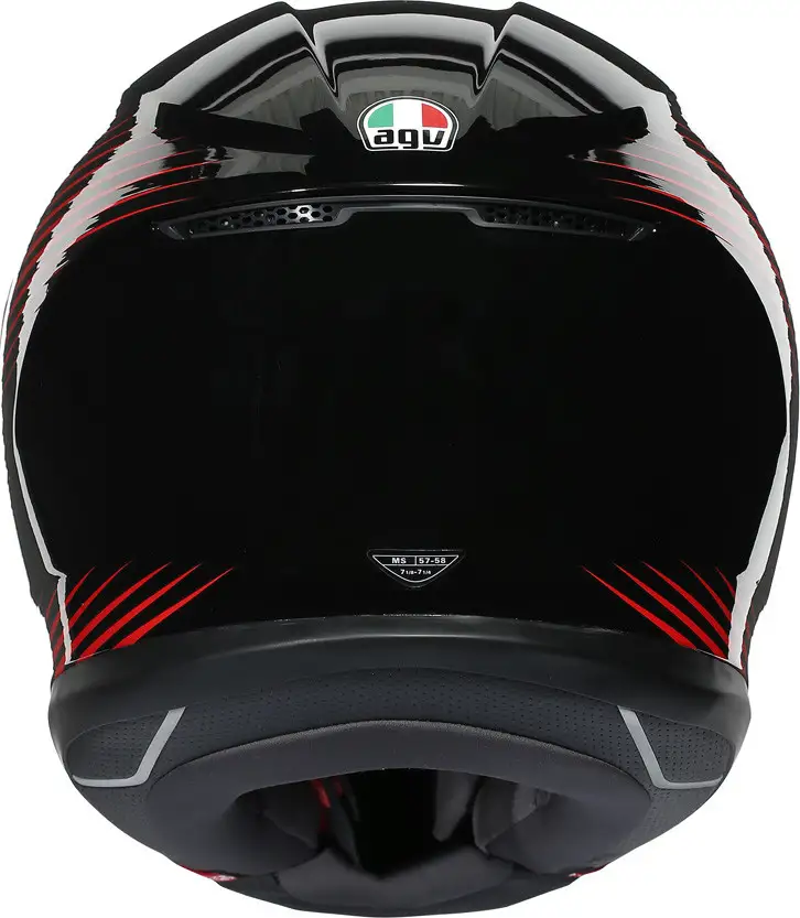 Casco Integrale AGV K6 MPLK MULTI RUSH Nero Rosso 4 Casco Integrale AGV K6 MPLK MULTI RUSH Nero Rosso - immagine 4
