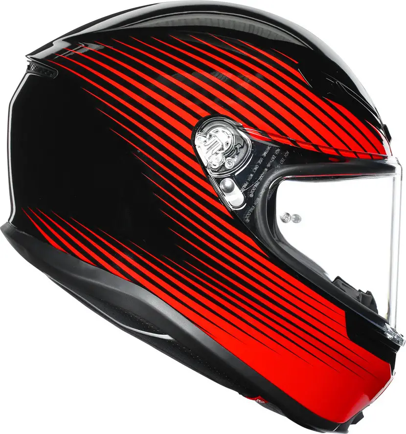 Casco Integrale AGV K6 MPLK MULTI RUSH Nero Rosso 5 Casco Integrale AGV K6 MPLK MULTI RUSH Nero Rosso - immagine 5