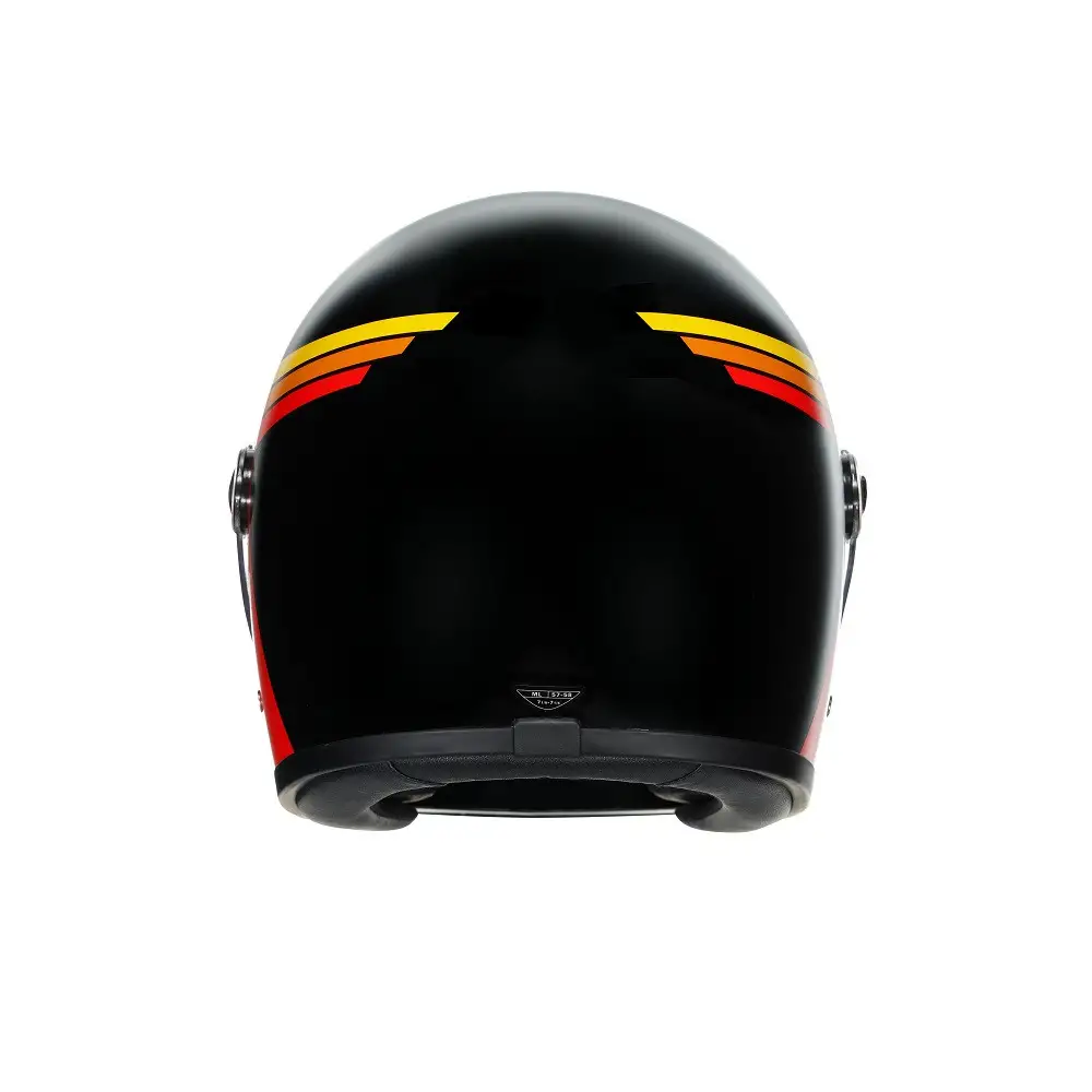 Casco Integrale AGV Legends X3000 GASOLINE In Fibra Nero Arancio Opaco - immagine 4