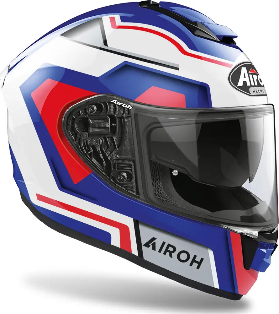 Casco Integrale Airoh ST 501 Square In Fibra Blu Rosso 2 Casco Integrale Airoh ST 501 Square In Fibra Blu Rosso - immagine 2
