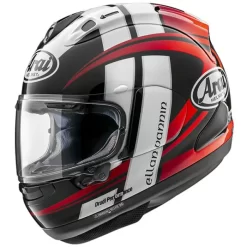 Casco Integrale Arai RX-7 V EVO TT ISLE OF MAN 2022 In Fibra Nero Bianco Rosso