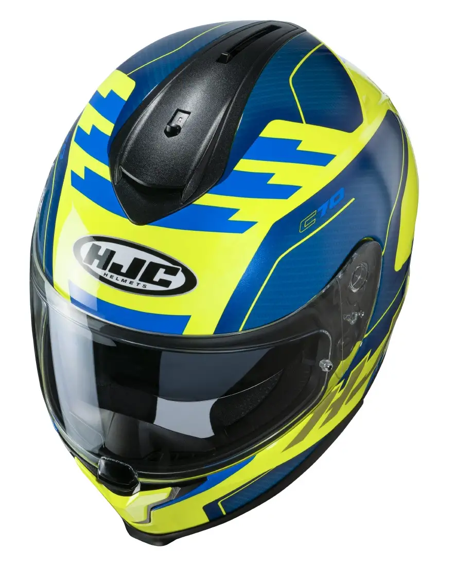 Casco Integrale HJC C70 KORO MC3H Blu Giallo 2 Casco Integrale HJC C70 KORO MC3H Blu Giallo - immagine 2