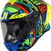Casco Integrale Just1 J-Gpr Tribe In Carbonio Blu Giallo Fluo