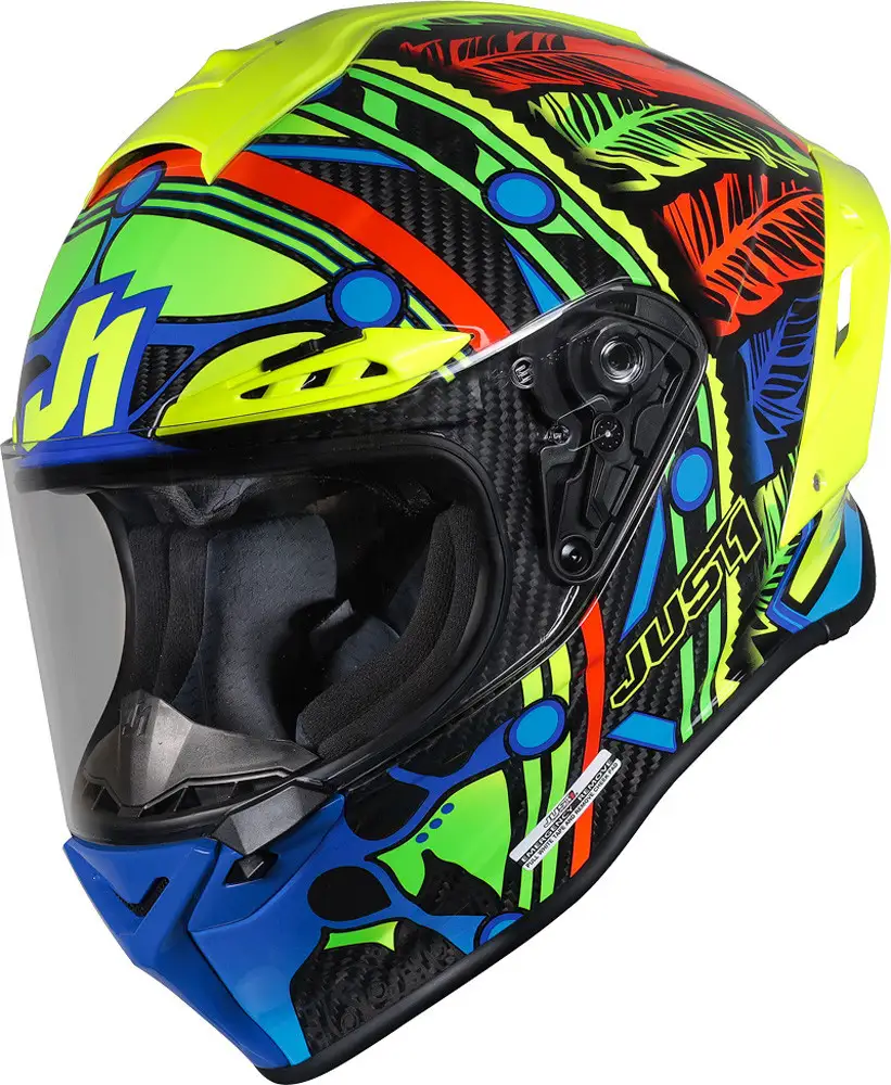 Casco Integrale Just1 J-Gpr Tribe In Carbonio Blu Giallo Fluo 1 Casco Integrale Just1 J-Gpr Tribe In Carbonio Blu Giallo Fluo