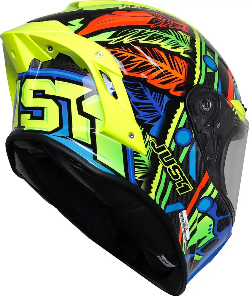 Casco Integrale Just1 J-Gpr Tribe In Carbonio Blu Giallo Fluo 2 Casco Integrale Just1 J-Gpr Tribe In Carbonio Blu Giallo Fluo - immagine 2