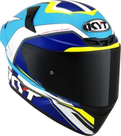 Casco Integrale Kyt TT-COURSE GRAND PRIX Bianco Blu Chiaro