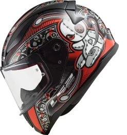 Casco Integrale LS2 FF353 RAPID MINI VOODOO Nero Rosso -Accessori Moto casco integrale ls2 ff353 rapid mini voodoo nero rosso3