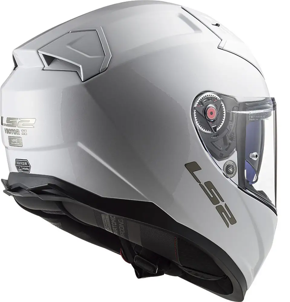 Casco Integrale LS2 FF811 VECTOR II SOLID In Fibra Bianco - immagine 2