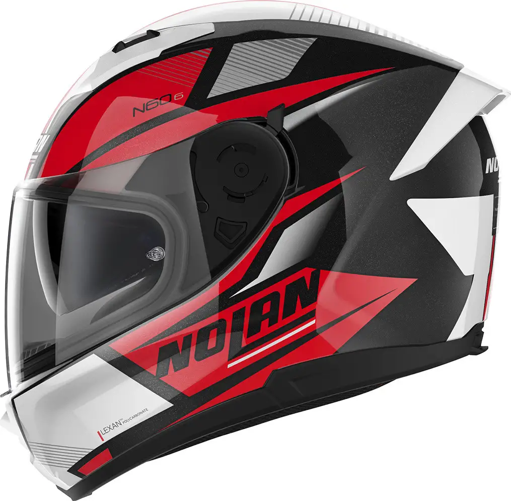 Casco Integrale Nolan N60-6 DOWNSHIFT Nero Opaco Rosso Bianco 2 Casco Integrale Nolan N60-6 DOWNSHIFT Nero Opaco Rosso Bianco - immagine 2