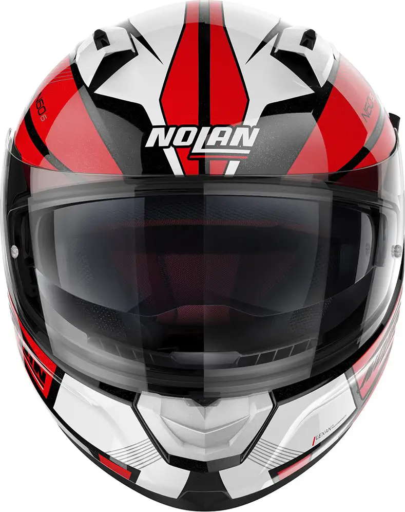 Casco Integrale Nolan N60-6 DOWNSHIFT Nero Opaco Rosso Bianco 3 Casco Integrale Nolan N60-6 DOWNSHIFT Nero Opaco Rosso Bianco - immagine 3