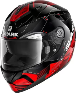 Casco Integrale Shark RIDILL 1.2 MECCA Nero Rosso Argento