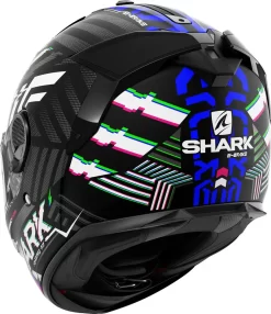 Casco Integrale Shark SPARTAN GT Chiusura Micrometrica E-BRAKE In Fibra Nero Opaco Blu Antracite -Accessori Moto casco integrale shark spartan gt chiusura micrometrica e brake in fibra nero opaco blu antracite3