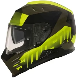 Casco Integrale Simpson Venom Army V1091 In Fibra Giallo Fluo