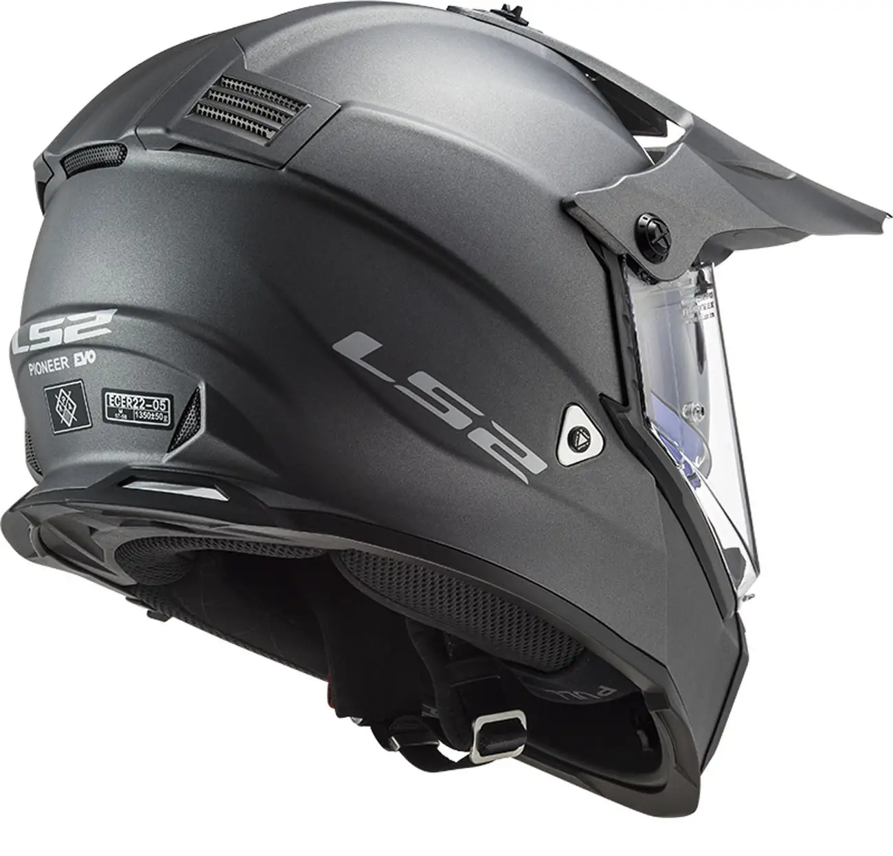 Casco Integrale Touring LS2 MX436 PIONEER EVO Titanio Opaco 2 Casco Integrale Touring LS2 MX436 PIONEER EVO Titanio Opaco - immagine 2